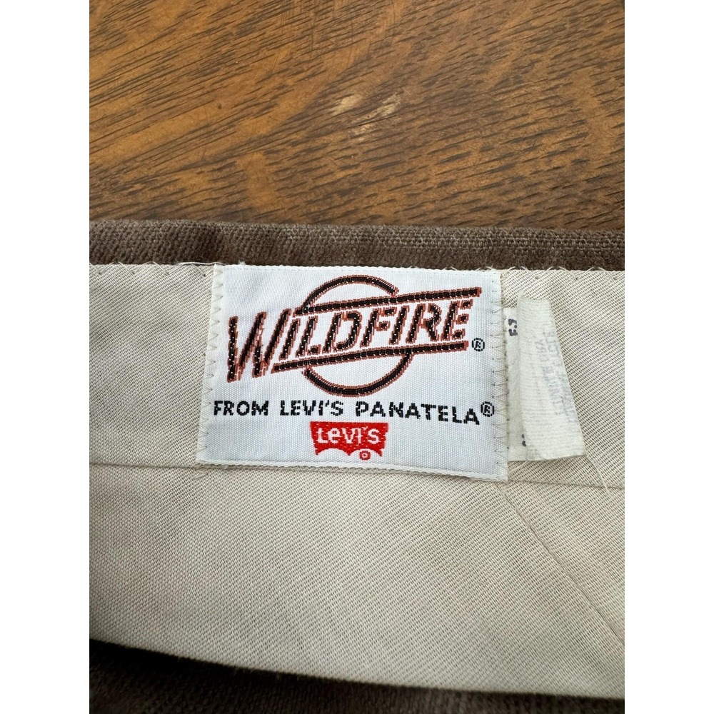 Vintage Levis Panatela Wildfire Pants Mens 34x29 Brown Corduroy Dress Slacks 70s - Picture 3 of 7
